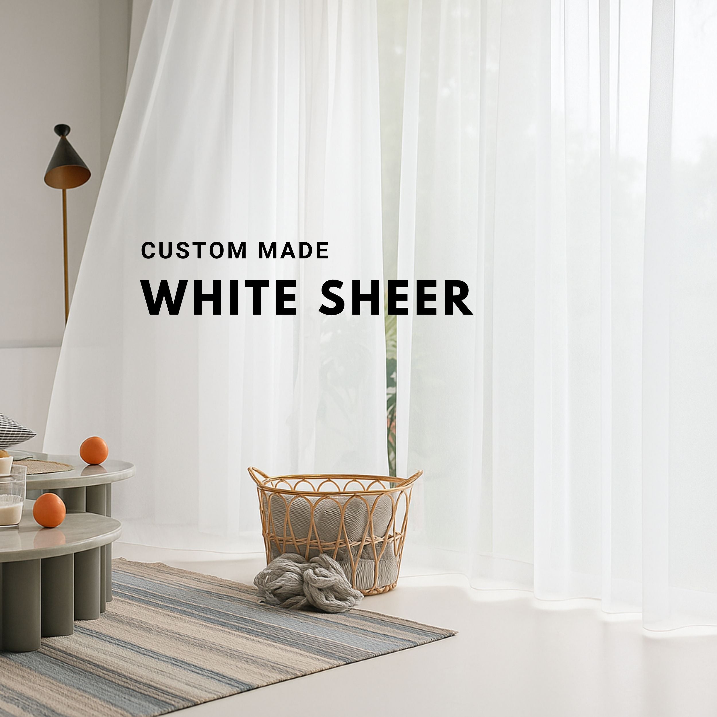 White Premium Sheer Curtain, Soft Breeze Sheer - The Whisper of Nature
