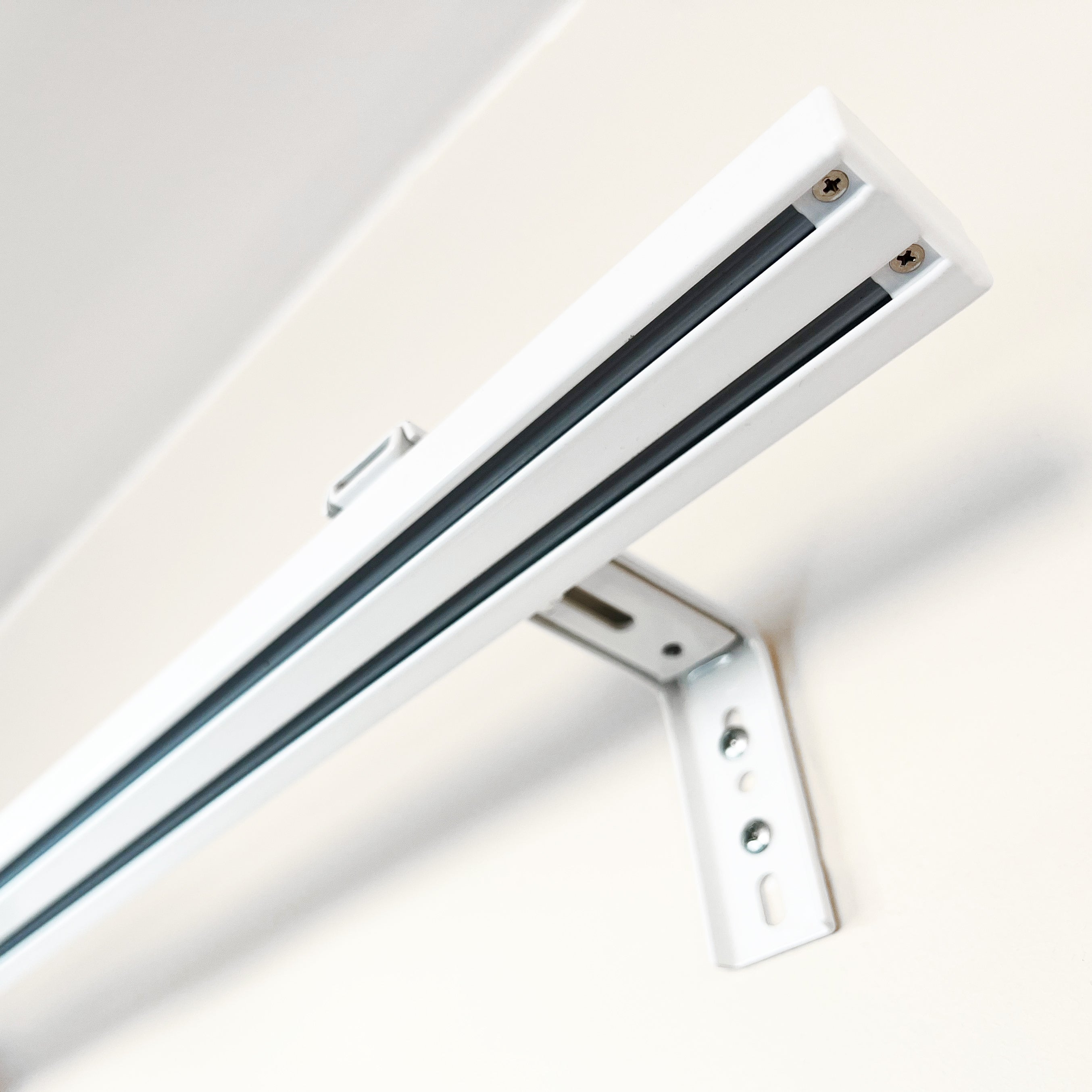 Riel de cortina de panel de 2 vías