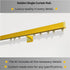 Golden Single Curtain Rail: Custom Sizes, Decorative Single Rail for Curtains, Sheers, and Blinds, Wall-Mount Single Track