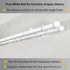 White Double Curtain Rod: Custom Sizes, Decorative Double Pole for Curtains, Sheers, and Blinds, Wall-Mount Poles