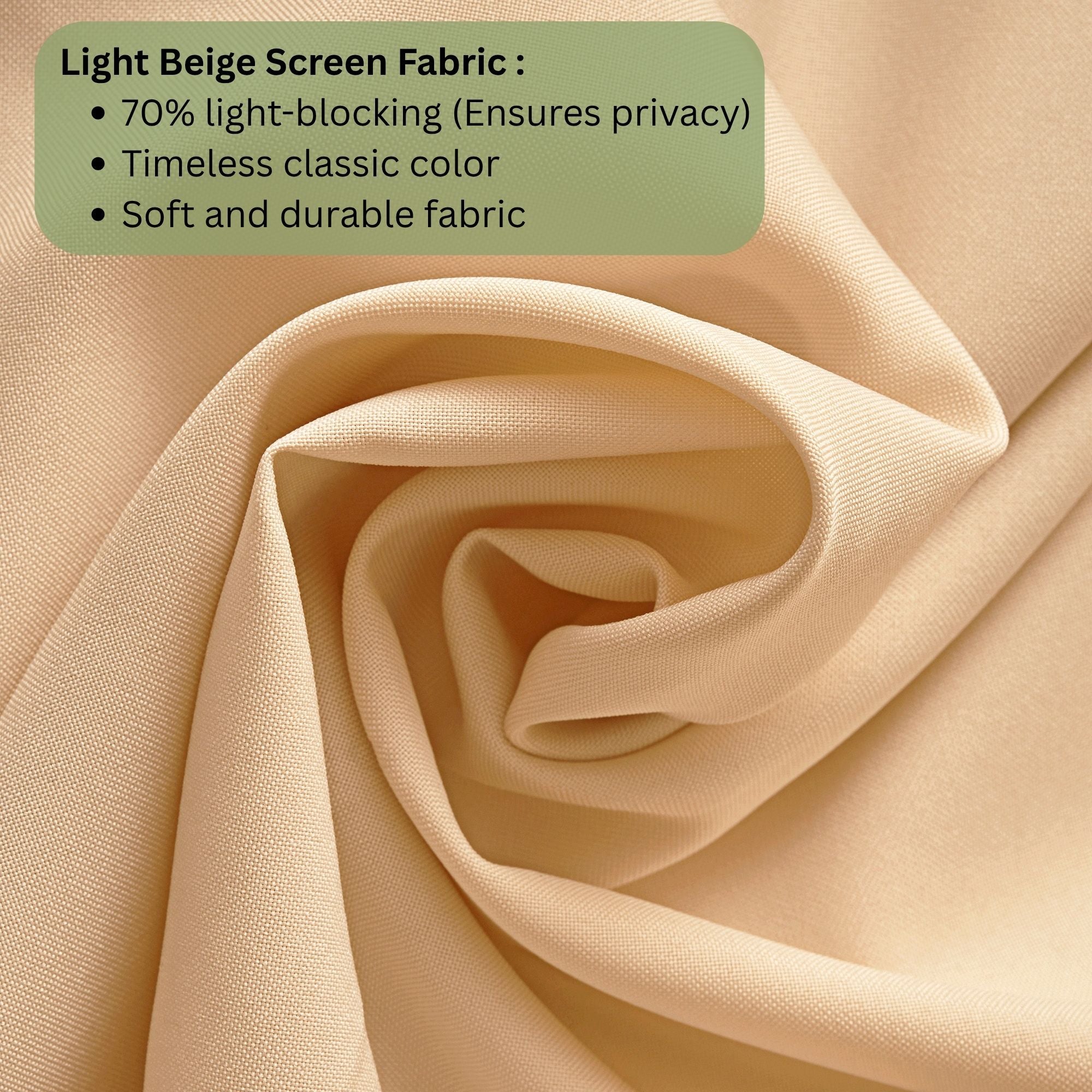 Cortina de panel de pantalla de color beige claro