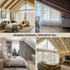 Angled Curtains Custom Made | Rail System Included | Sloped Window Drapes for Cathedral/Vault Ceiling