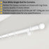 White Single Curtain Rod: Custom Sizes, Decorative Single Pole for Curtains, Sheers, and Blinds, Wall-Mount Single Rod