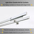 Silver Double Curtain Rail: Custom Sizes, Premium Wall-Mount Heavy-Duty 2-track Rail for Curtains, Blinds, and Sheers