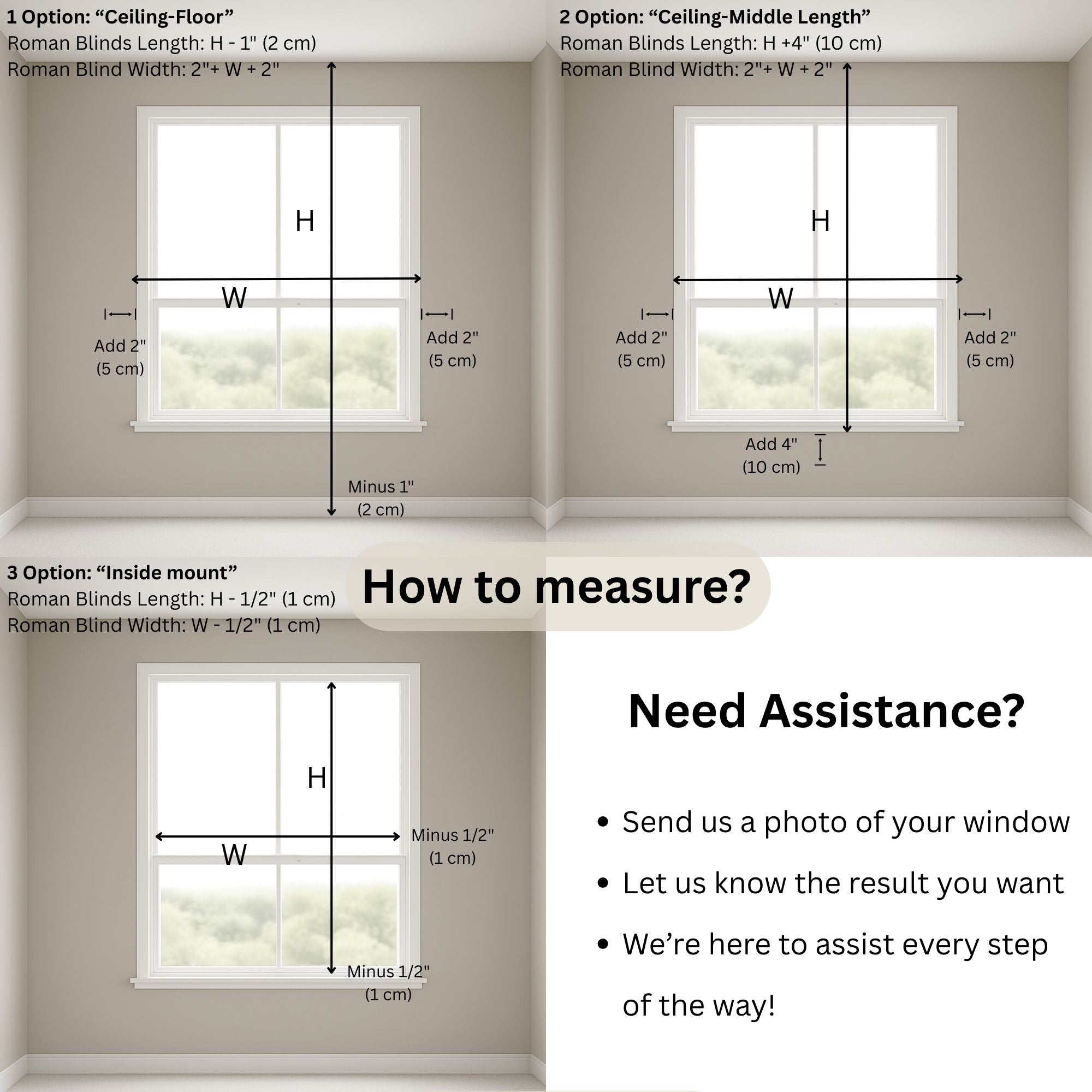 Roman Blind Gray Rose