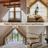 Angled Curtains Custom Made | Rail System Included | Sloped Window Drapes for Cathedral/Vault Ceiling