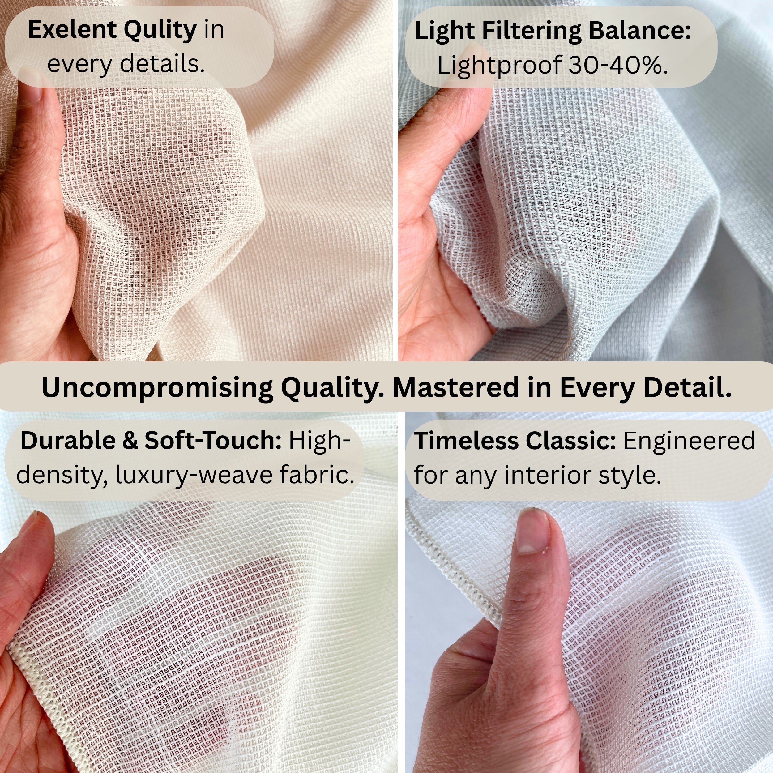 Wave-Weave Textured Sheer – Custom-Made Light Filtering Curtain