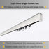 Silver Single Curtain Rail: Custom Sizes, Decorative Single Track Rail for Blinds, Curtains, and Sheers, Ceiling-Mount Rail