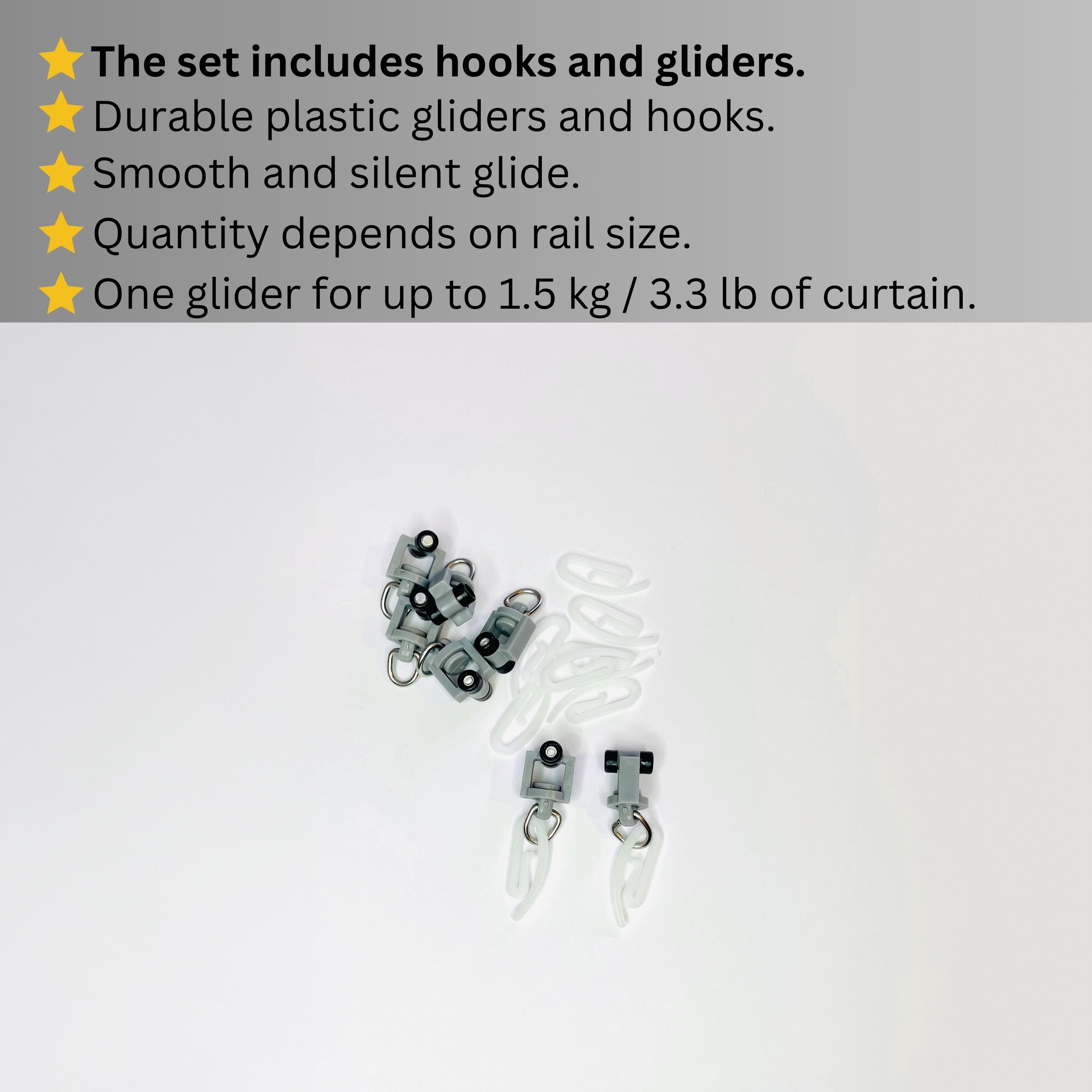 Silver Double Curtain Rail: Custom Sizes, Premium Wall-Mount Heavy-Duty 2-track Rail for Curtains, Blinds, and Sheers