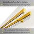 Golden Double Curtain Rail: Custom Sizes, Decorative 2-track Rail for Curtains, Sheers, and Blinds, Wall-Mount Double Track
