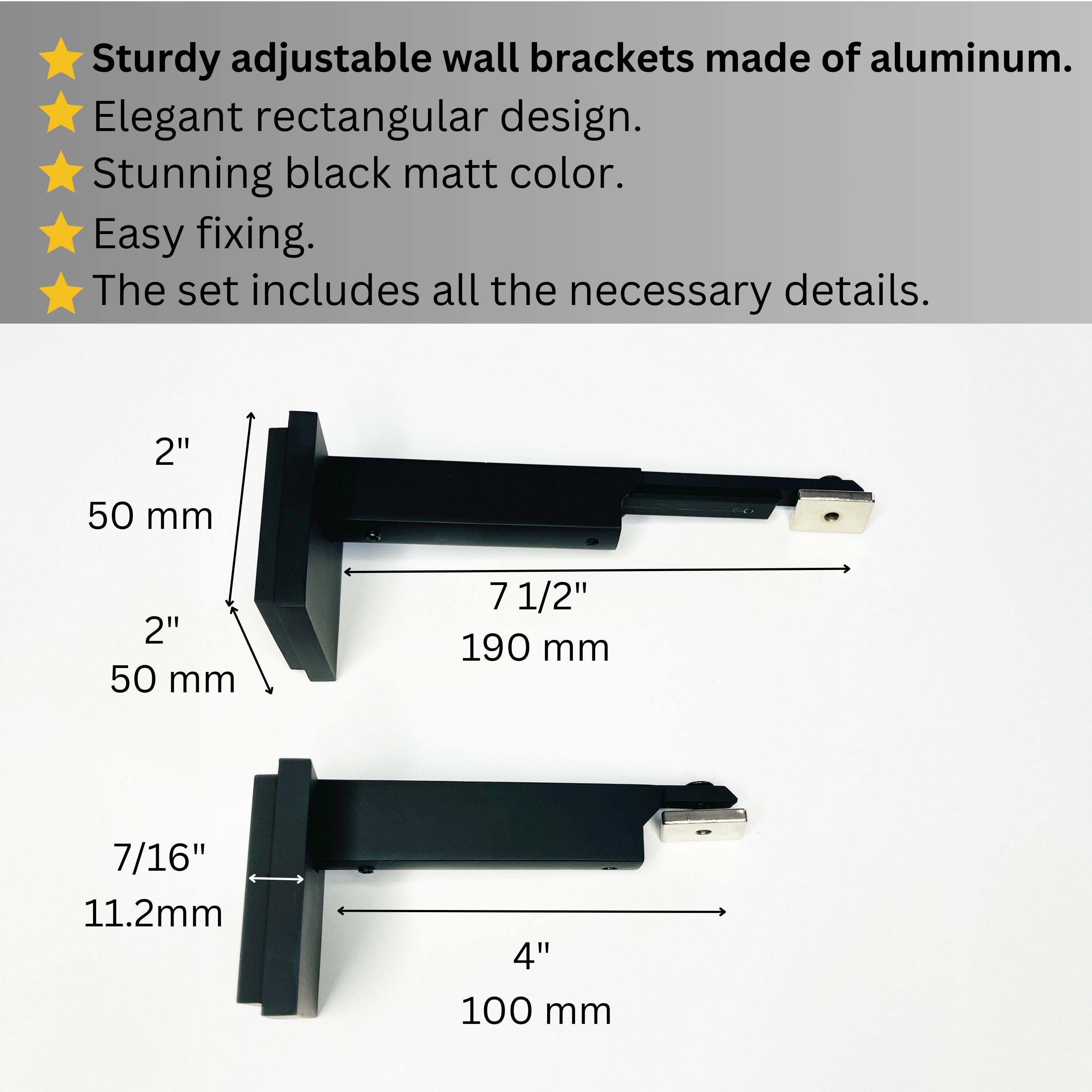 Black Matte Single Curtain Rail: Custom Sizes, Decorative Single Rail for Curtains, Sheers, and Blinds, Wall-Mount Single Track