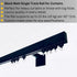 Black Matte Single Curtain Rail: Custom Sizes, Decorative Single Rail for Curtains, Sheers, and Blinds, Wall-Mount Single Track