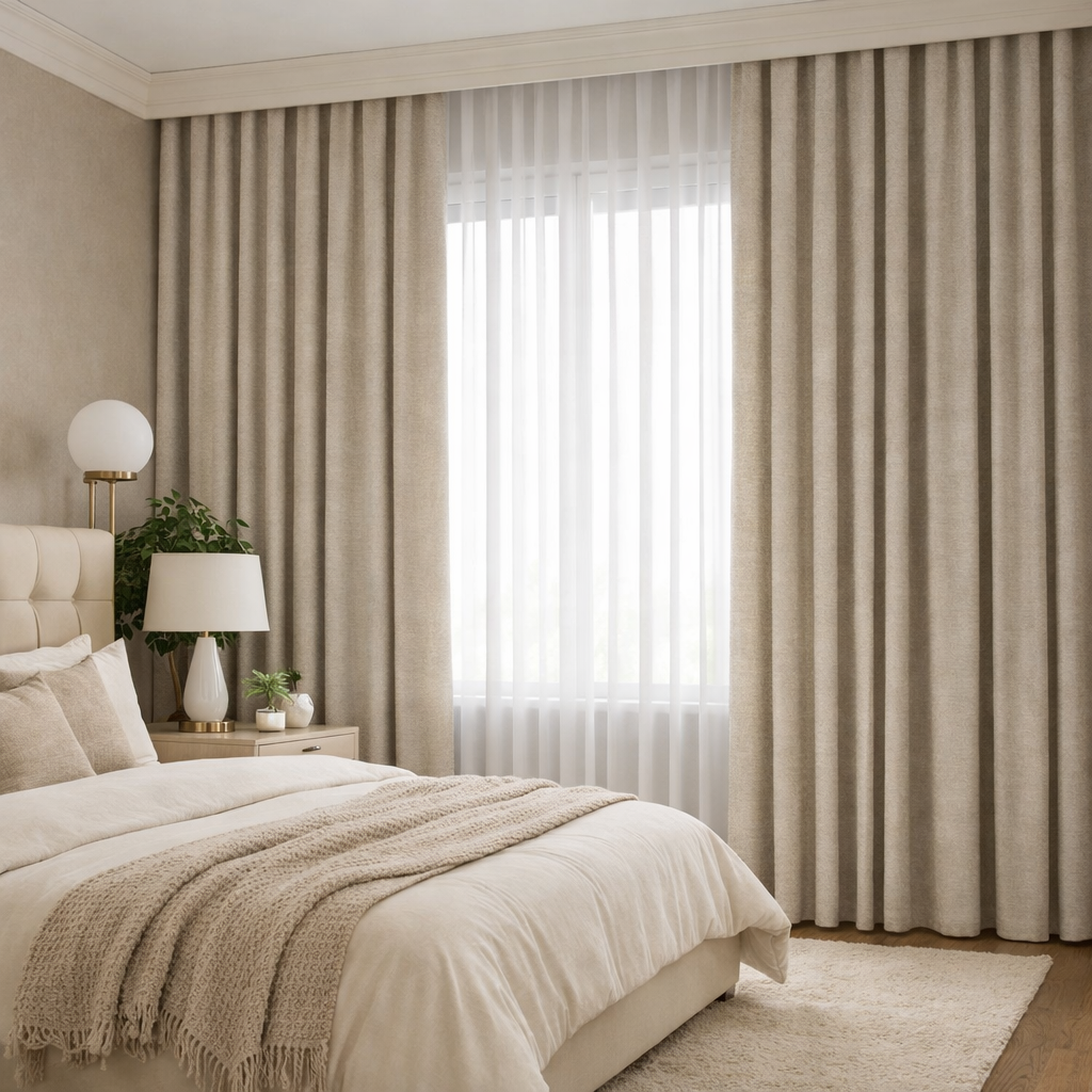 Dove Custom Curtains | Floe Collection: Light Beige-Gray Made-to-Measure Drapes | 11 Modern Light-Filtering Shades for Living Room & Bedroom