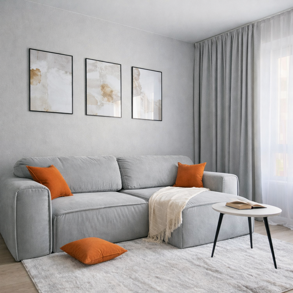 Silver Custom Curtains | Floe Collection: 11 Modern Light-Filtering Shades | Made-to-Measure for Living Rooms