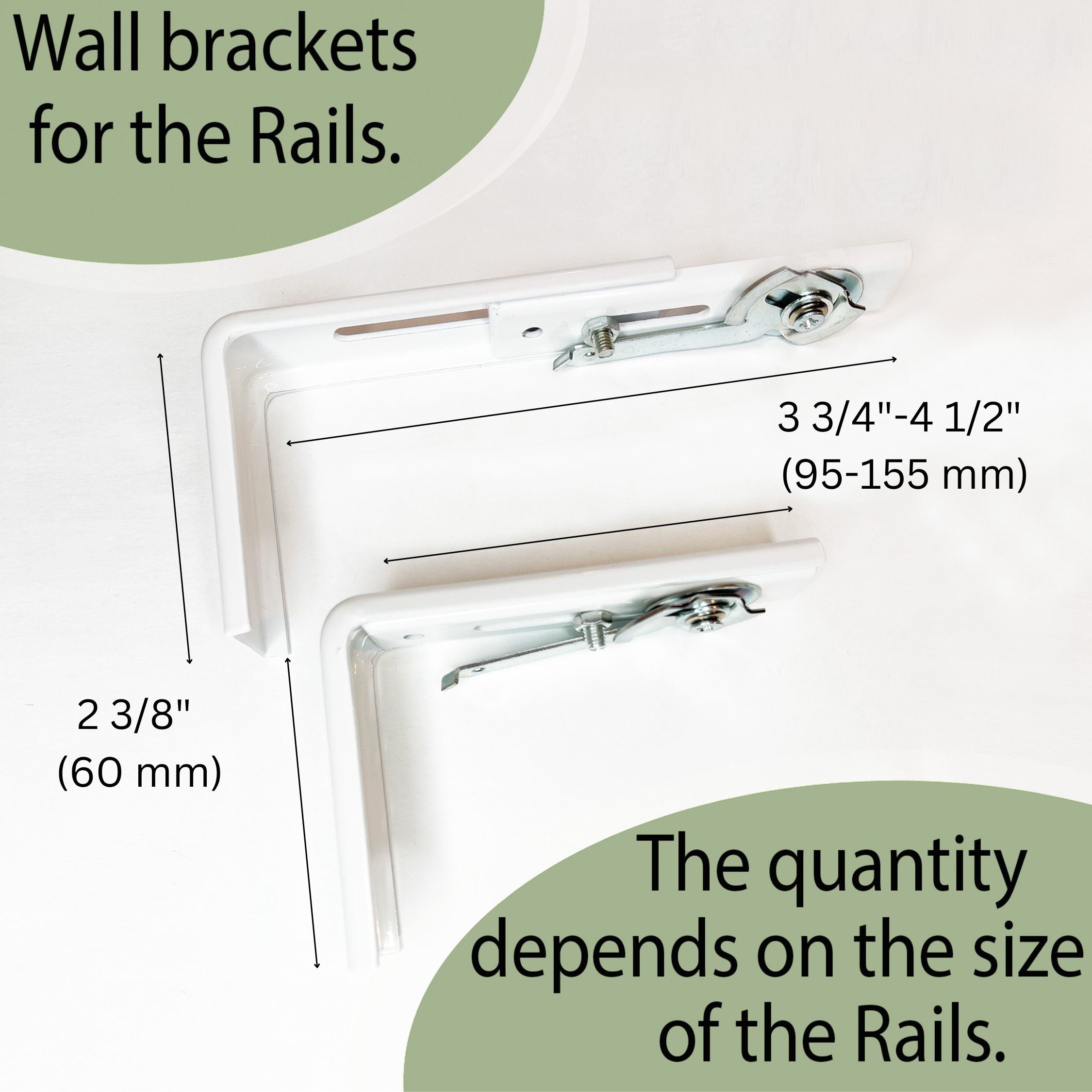 5-Tracks Panel Curtain Rail, ceiling or wall mount