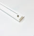 L-shape side cap for Panel Holder, white plastic side cap with screw, 1 pc, accessorise for Panel Holder / Panel Track