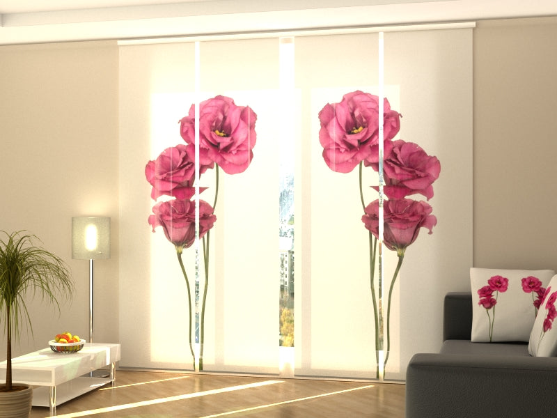 Sliding Panel Curtain Amazing Eustoma