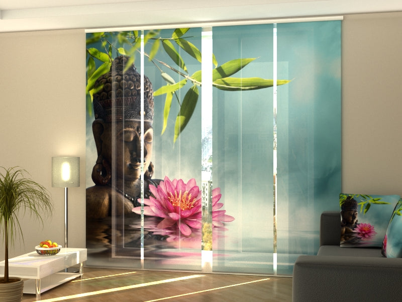 Sliding Panel Curtain Buddha in Meditation