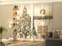 Sliding Panel Curtain Christmas Tree with White and Wooden Decorations