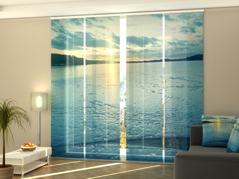 Sliding Panel Curtain Frozen Lake