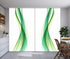 Sliding Panel Curtain Graceful Green Waves