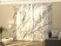 Sliding Panel Curtain Gray Marble with Gold Veins