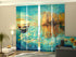 Sliding Panel Curtain Impressionism Painting Beautiful Lake