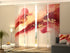 Sliding Panel Curtain Luxury Abstraction in Red and Gold