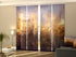 Sliding Panel Curtain Modern Ombre Painting