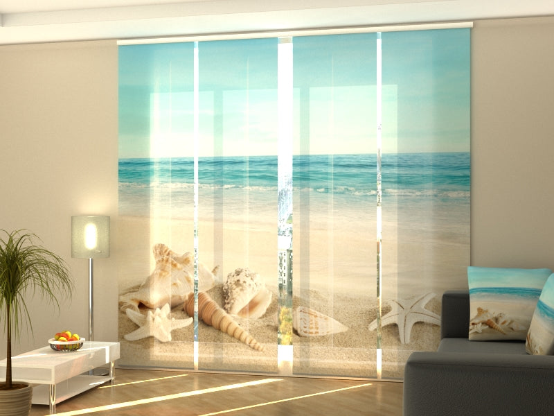 Sliding Panel Curtain Shells on the beautiful beach