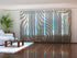 Sliding Panel Curtain Abstract Silver and Gold Waves