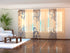 Sliding Panel Curtain Beautiful Blue Ornaments