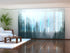 Sliding Panel Curtain Beautiful Fog in the Forest