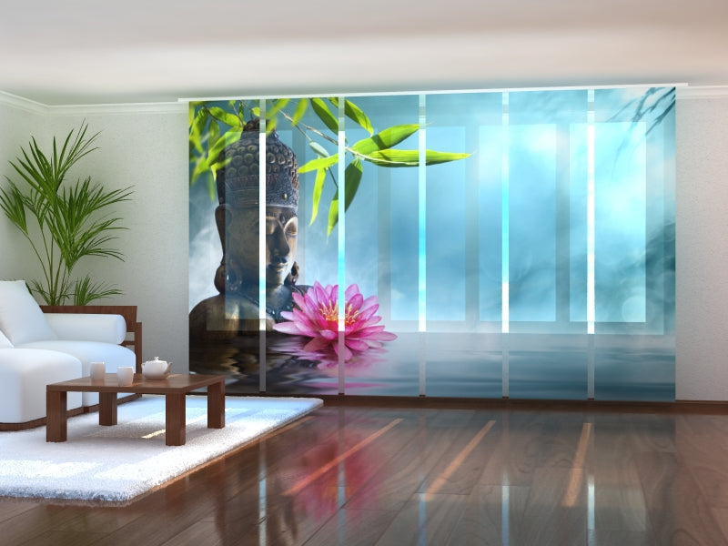 Sliding Panel Curtain Buddha in Meditation