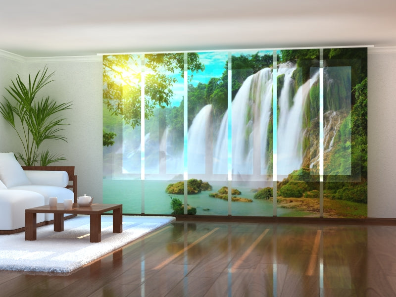 Sliding Panel Curtain Fascinating Detian Waterfall