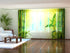 Sliding Panel Curtain Green Fresh Bamboo
