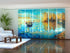 Sliding Panel Curtain Impressionism Painting Beautiful Lake
