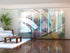 Sliding Panel Curtain Modern Abstract Art Painting