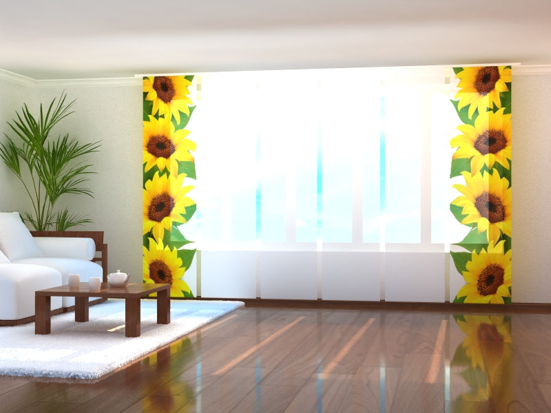 Sliding Panel Curtain Morning Sunflowers
