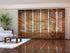 Sliding Panel Curtain Old Oak Wood