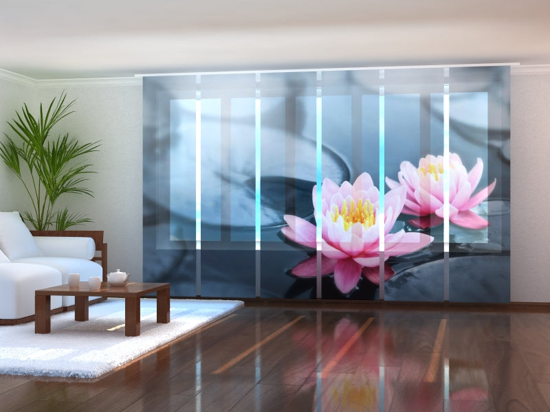 Sliding Panel Curtain Pink Lotus