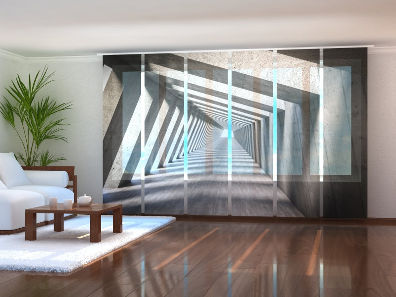 Sliding Panel Curtain Stone Tunnel