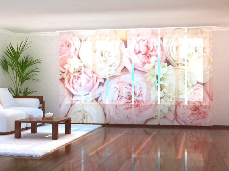 Sliding Panel Curtain Summer Roses
