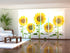 Sliding Panel Curtain Summer Yellow Sunflowers