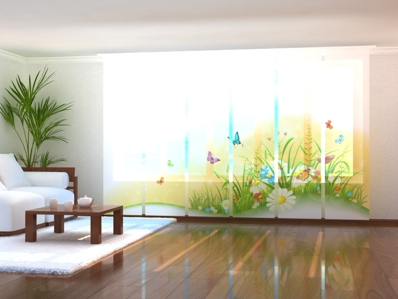 Sliding Panel Curtain Sunny Summer