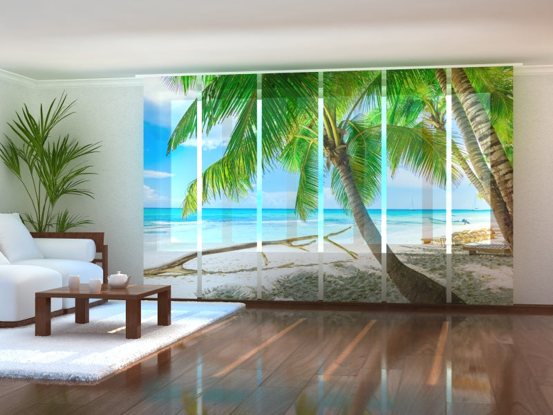 Sliding Panel Curtain Sunny day on the Ocean