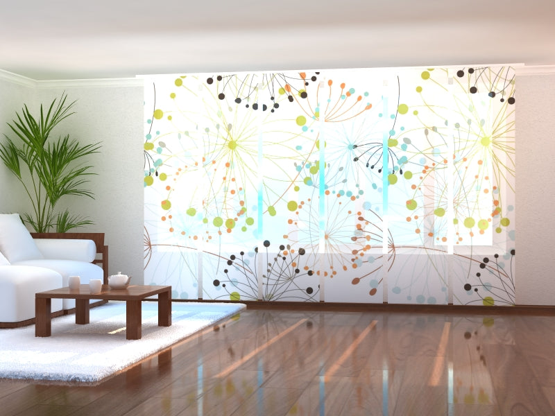 Cortina con paneles correderos Amazing Dandelion