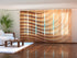 Sliding Panel Curtain Wood Abstract Waves