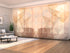 Sliding Panel Curtain Abstract in Soft Brown Colors