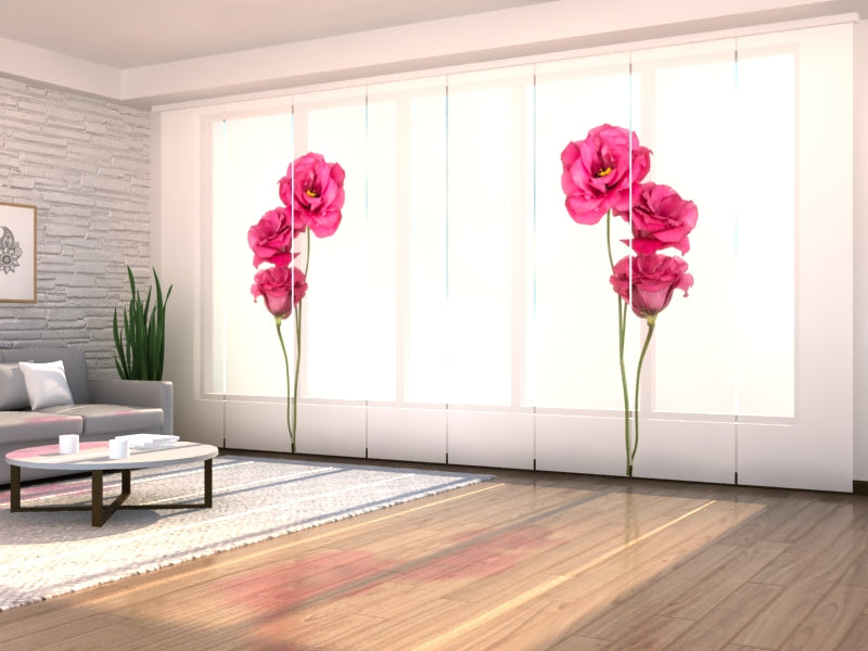 Sliding Panel Curtain Amazing Eustoma